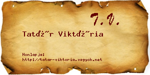 Tatár Viktória névjegykártya
